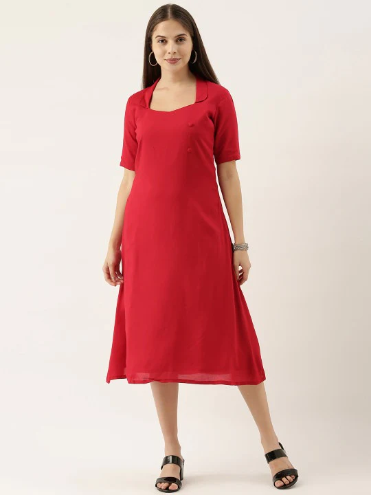 Bollywood Vogue Ready To Wear Pink Knee length Gown - Image 3
