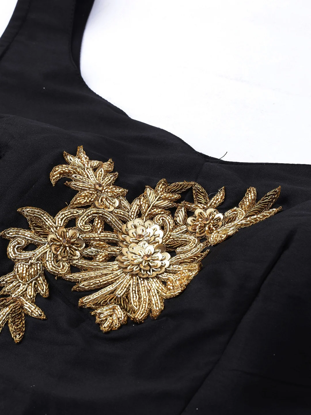 Bollywood Vogue Ready To Wear Embroidered Crop Top N Palazzo Bottom With Jacket - Image 6