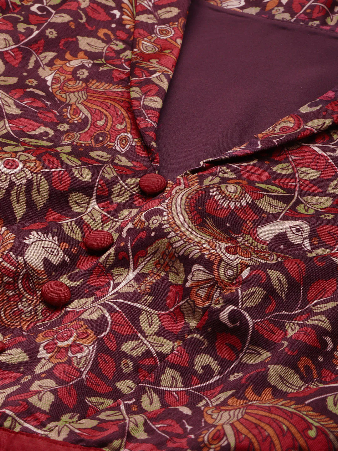 Bollywood Vogue Ready To Wear Multicolor Printed Tiered Gathered Style Gown - Image 6