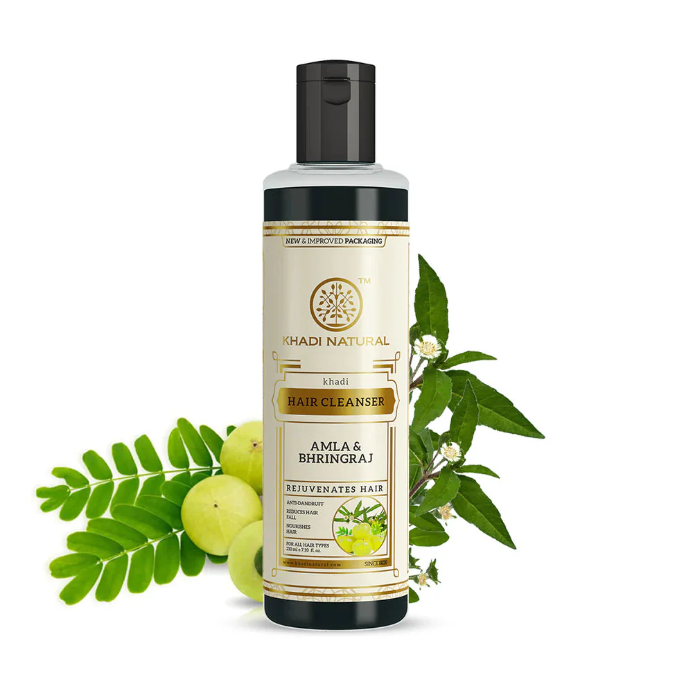 Khadi Natural Amla & Bhringraj Hair Cleanser – Herbal Shampoo for Hair Strength & Nourishment - Image 6