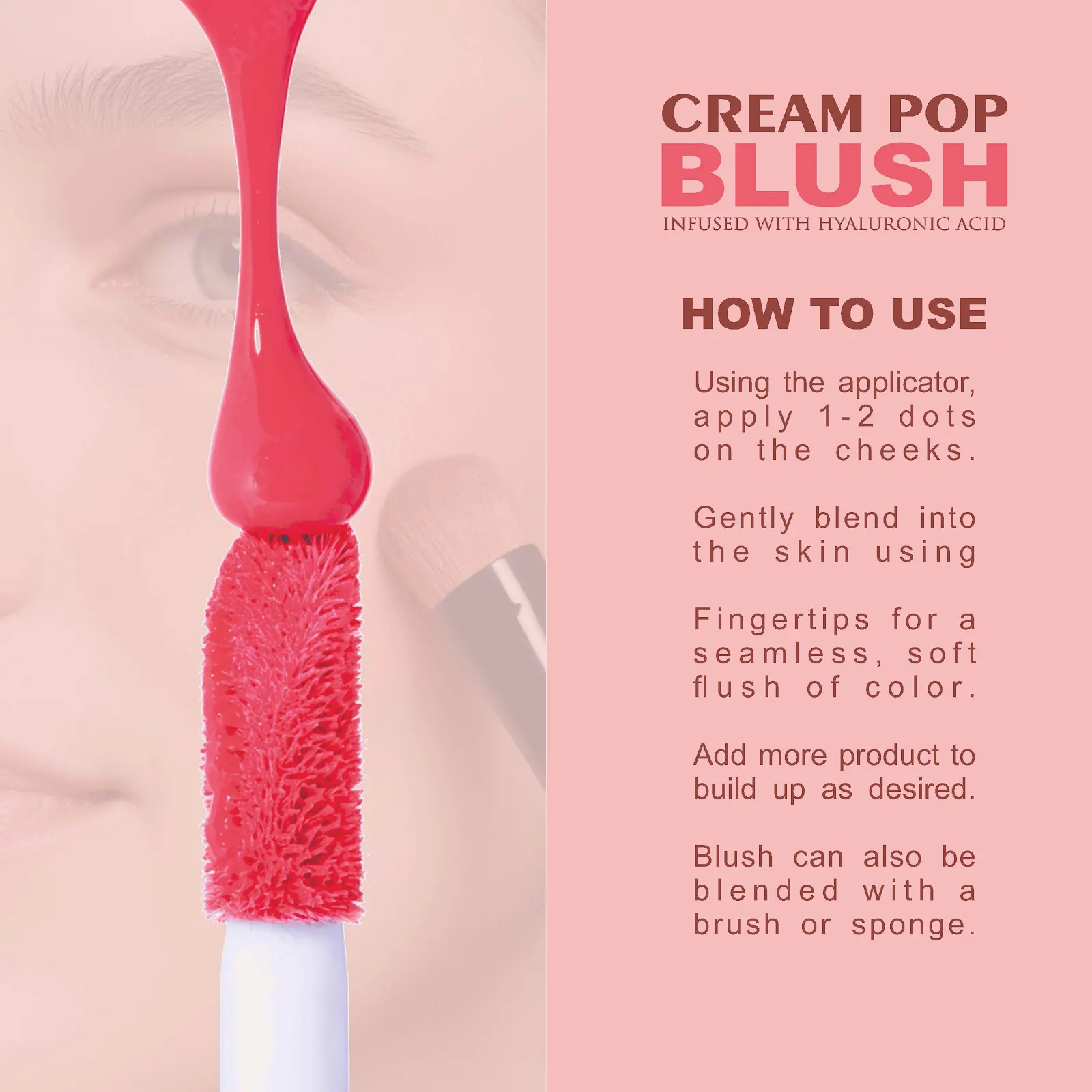 Love Earth Cream Pop Blush - Magnora| Hyaluronic Acid | Smooth, Lightweight, Long-Lasting | Dewy Finish, Easily Blendable| Everyday Natural Glow | Suitable for All Skin Types -2ML - Image 6