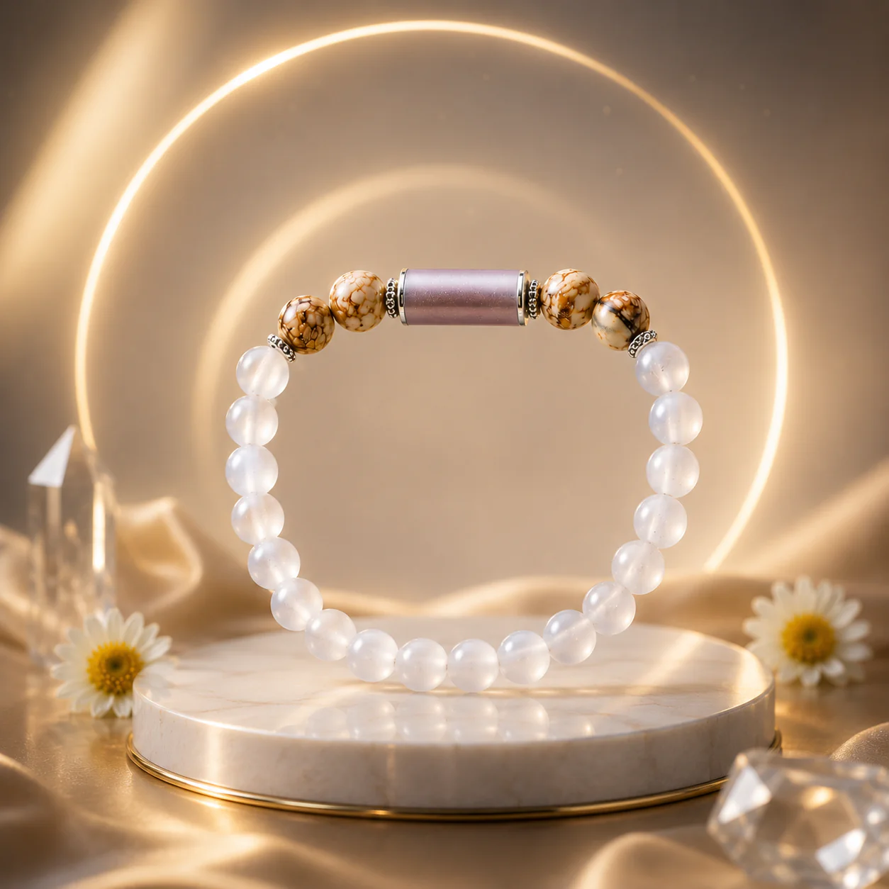 Libra Rashi Bracelet (Tula Rashi-తులా రాశి)– Semi Precious Gemstone Beaded Bracelet for Energy, Strength & Positivity - Image 5