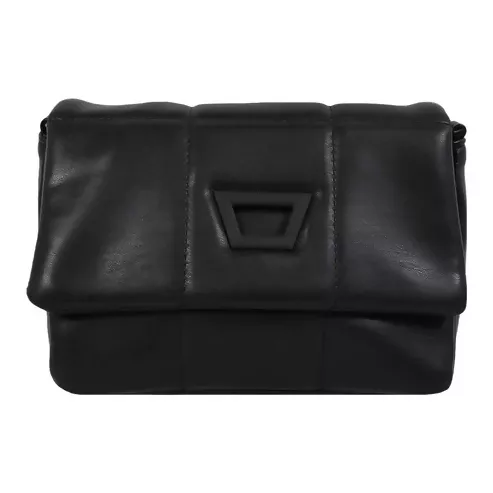 Luxe Quilted Chain Shoulder Bag (Black) - Image 3