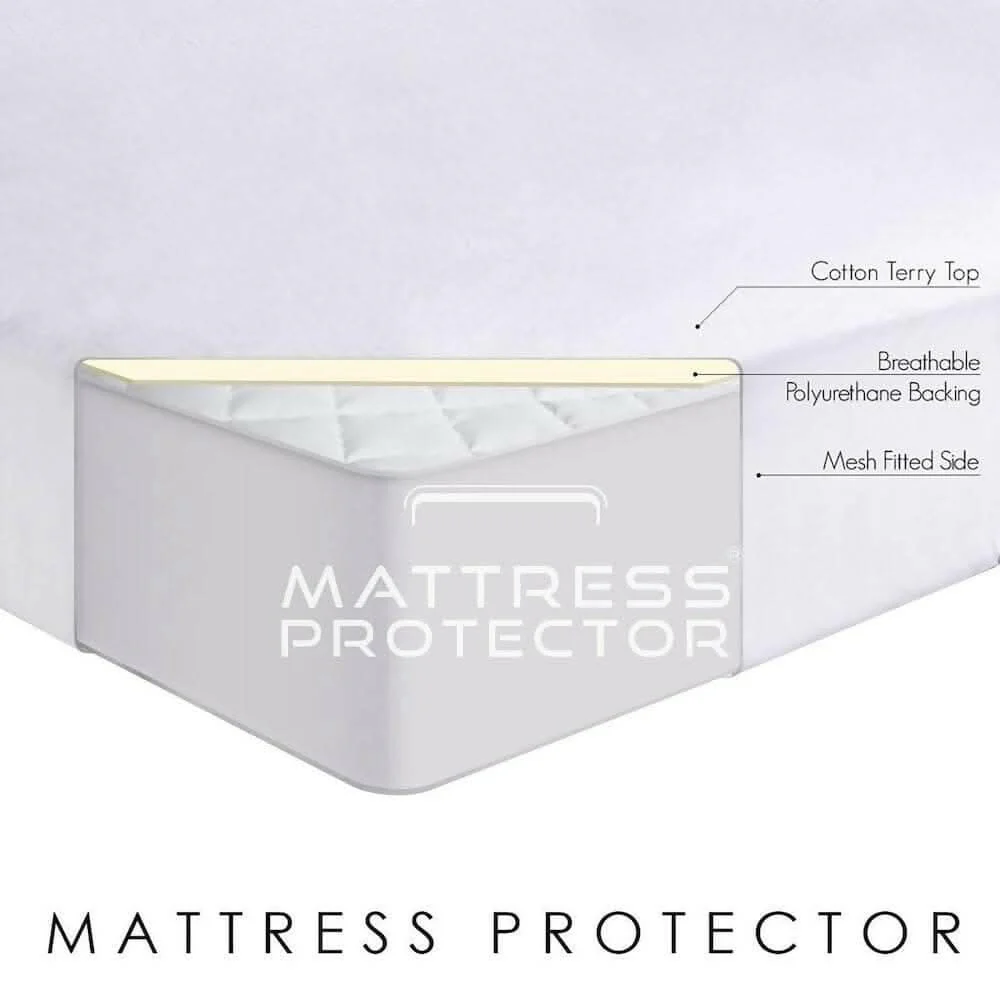 Mattress Protector White Bed Cover Sheet for Single Bed 72 inch x 36 inch - Image 3