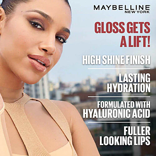 Maybelline New York Lifter Gloss - Moisturizing, Tinted Lip Gloss, With Hyaluronic Acid, Non-Sticky Formula, 5.4 ml Pearl - Image 4