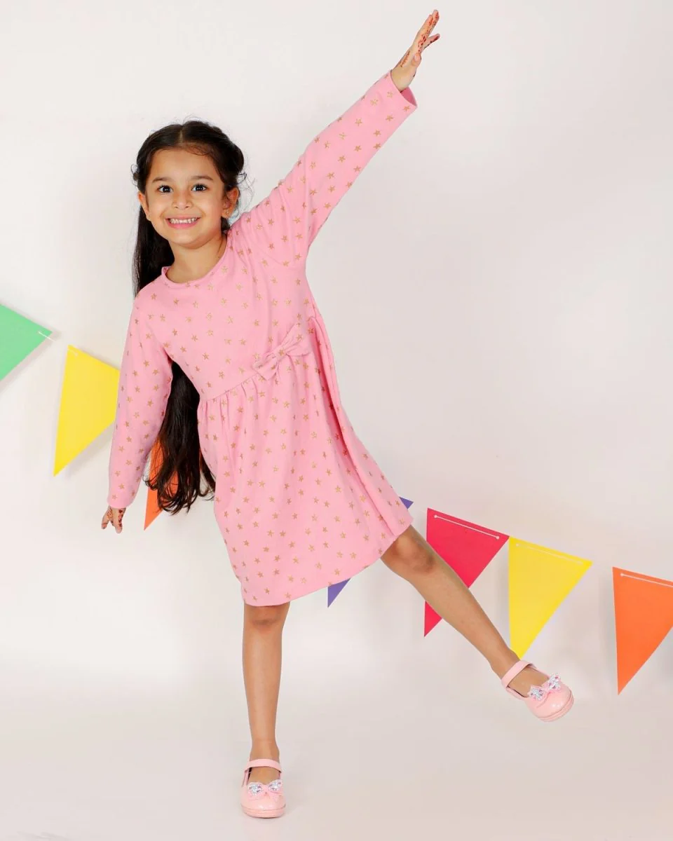 Merry Starry Girls Casual Dress - Image 3