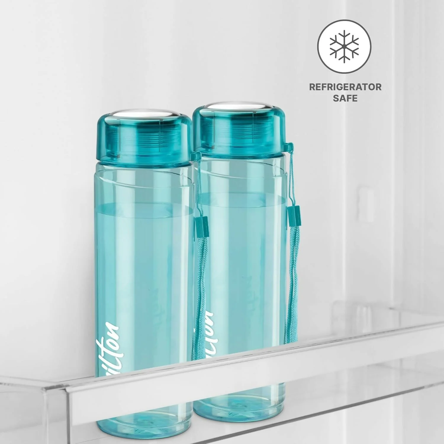 Milton Aqua Cool Transparent Water Bottle with Carry Strap, Leak-Proof Reusable Water Bottle for Office, School, Gym & Travel - Image 2