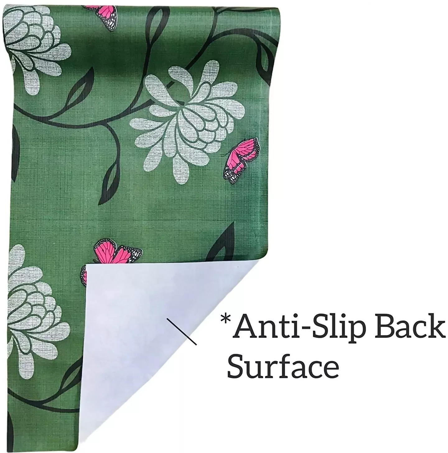 Mopak Decor Polyester Solid Fridge Mat & Cover -Green Butterfly - Image 5