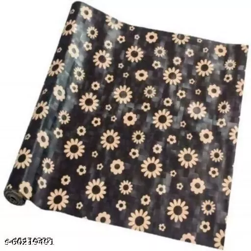 Mopak Decor ShelfLiner used for Wardrobe kitchen cabinet Drawer Slab Roll (Brown Flower) - Image 3