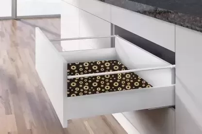 Mopak Decor ShelfLiner used for Wardrobe kitchen cabinet Drawer Slab Roll (Brown Flower) - Image 5