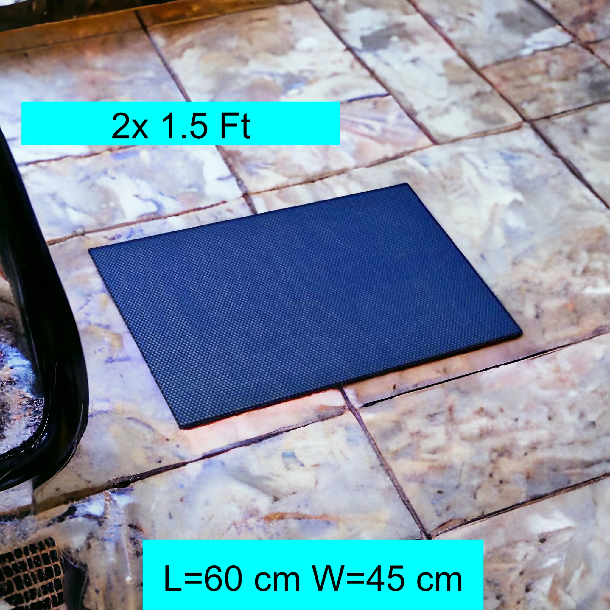 Mopak Snake Mat Blue Anti-Skid Doormat (1.5 x 2 ft) - Image 3