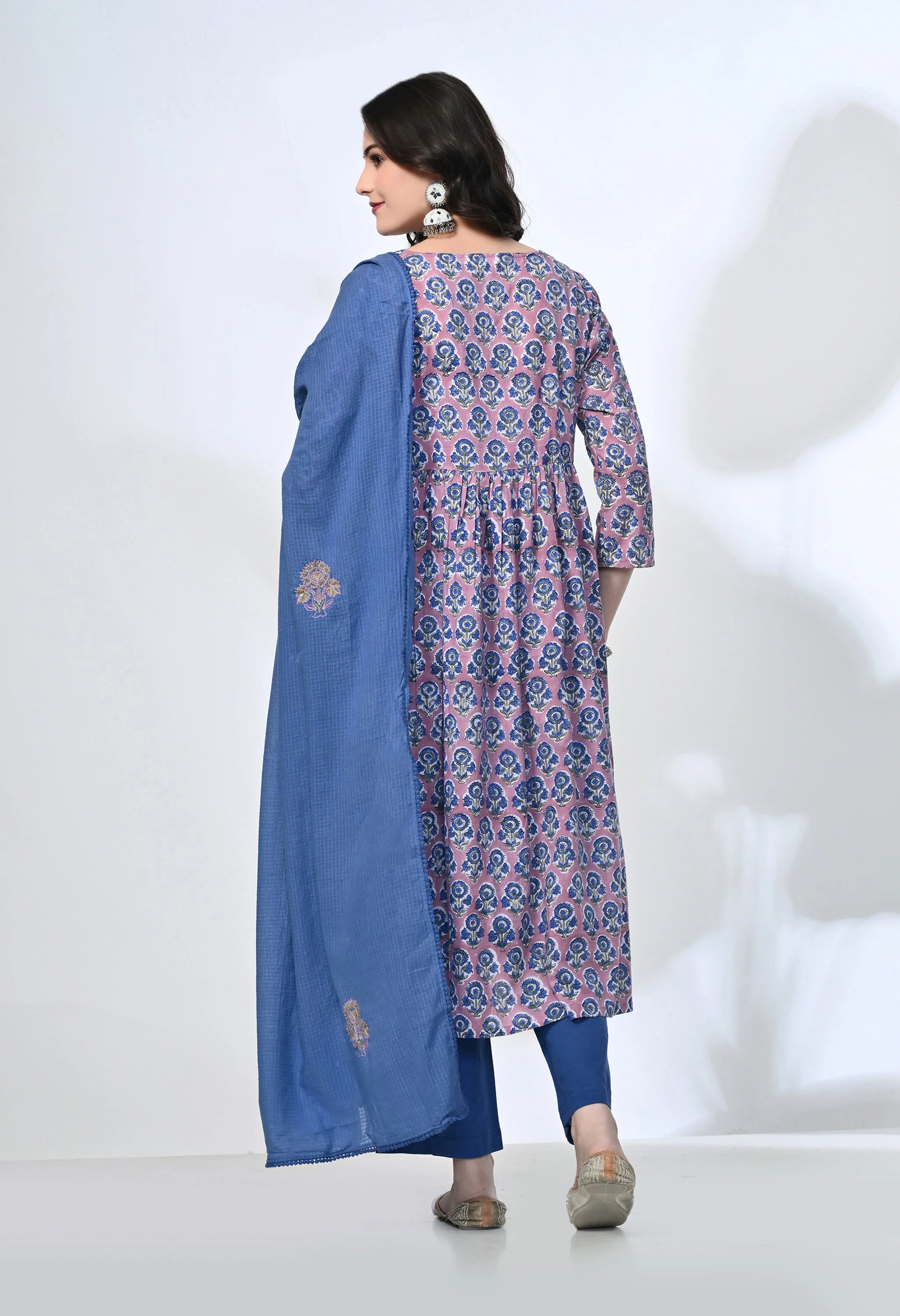NEEL HANDBLOCK KURTA SET - Image 6