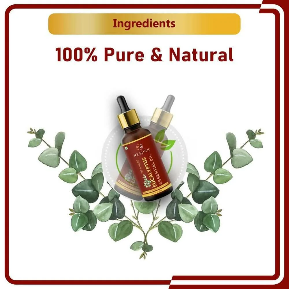 Newish Eucalyptus Oil for Cold & Cough for Steam Inhalation for Hair (Pack of 2- 30 ML) - Image 3