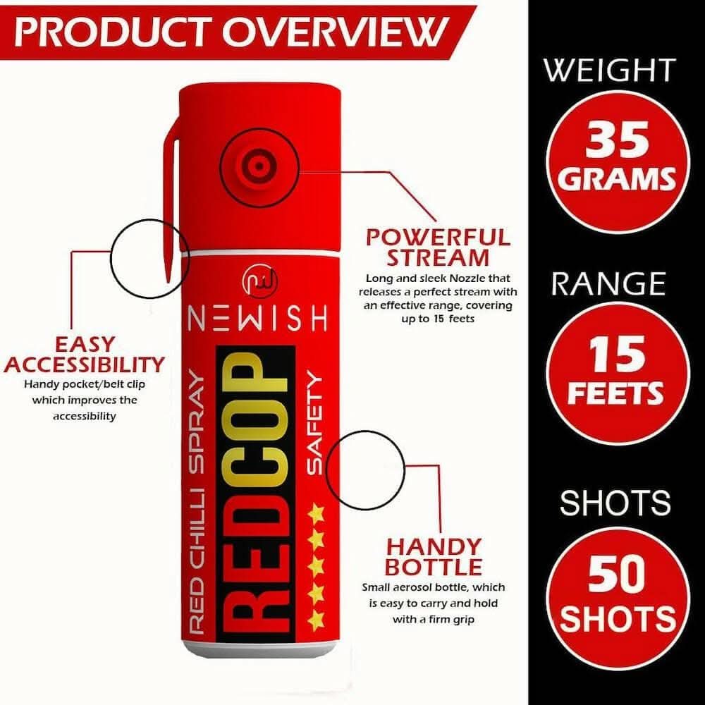 Newish Metal Powerful Pepper Spray Self Defence for Women Shots 50 (Pack of 3 - 35 GM) - Image 4