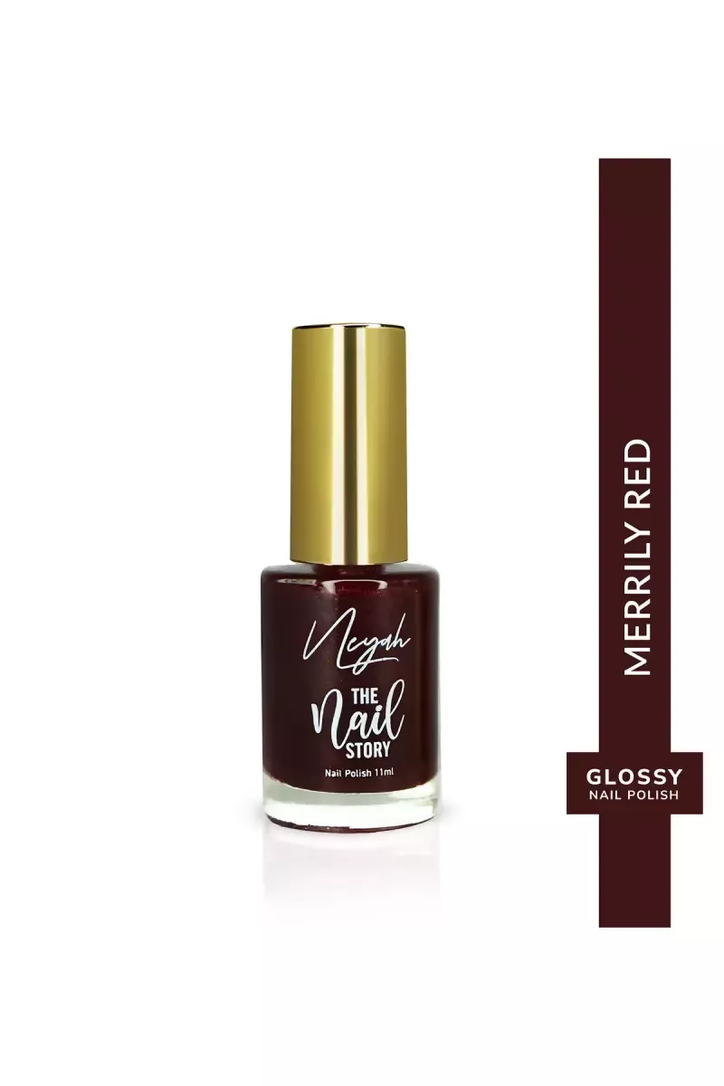 Neyah The Nail Story Nail Polish (11ml, Merrily Red) - Image 4