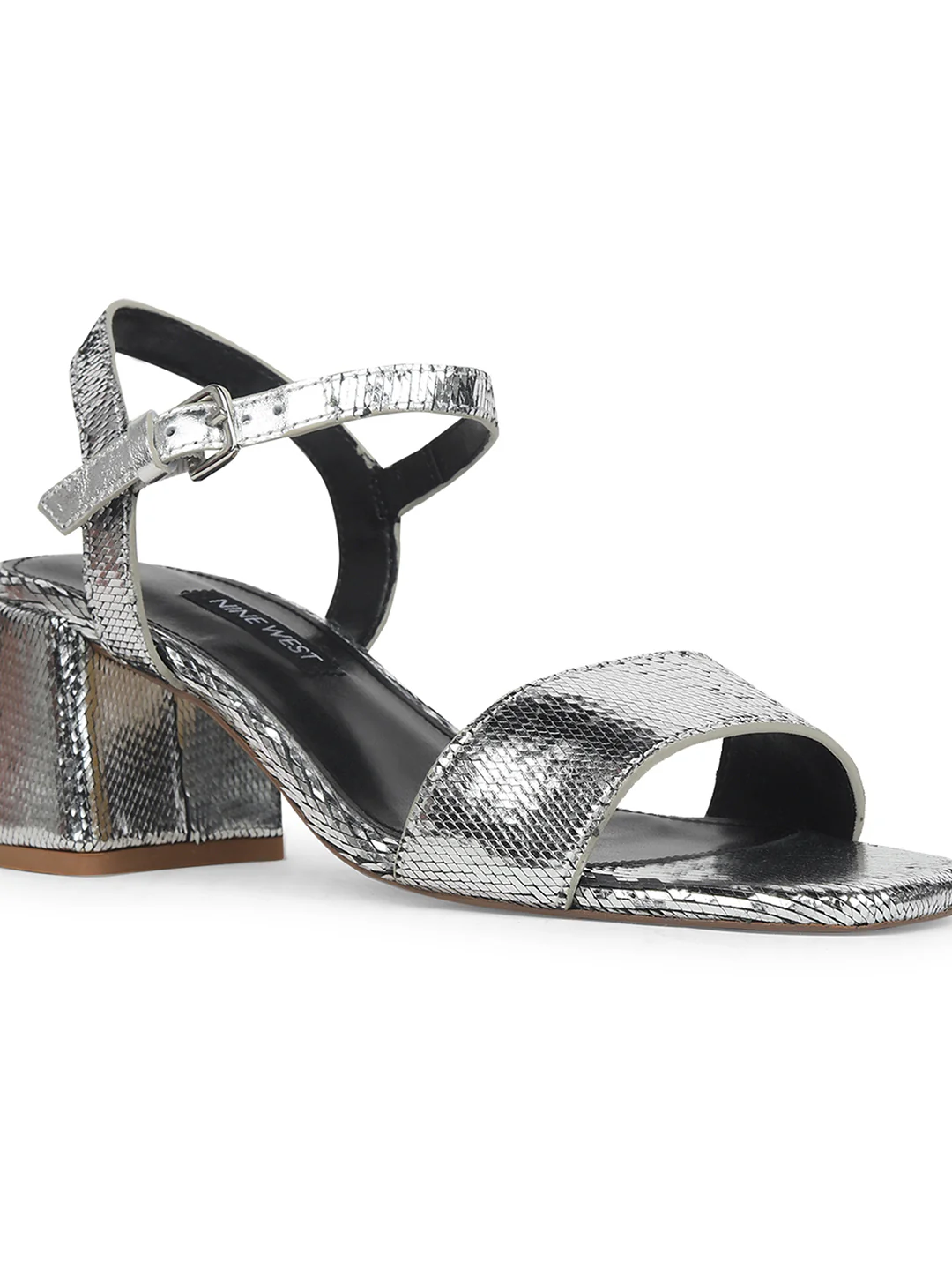 Nine West Women's Gunmetal Block Heel Sandals - Image 5