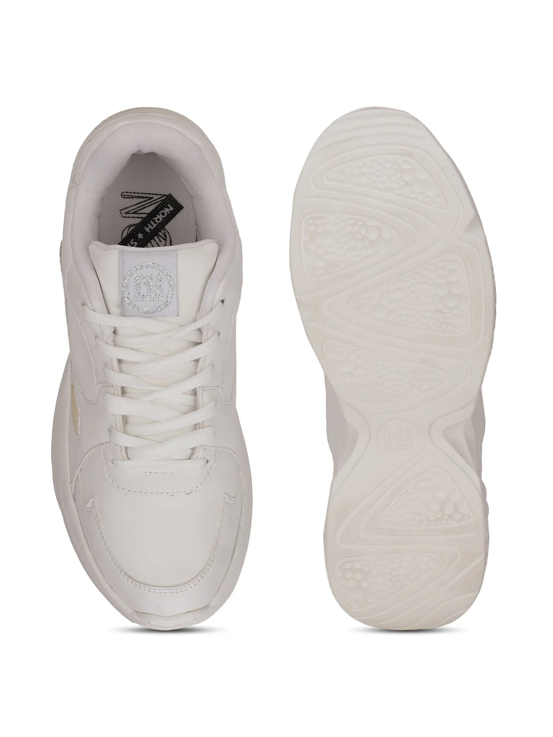 North Star Women Silver Casual Lace-up Oxford Shoes - Image 4