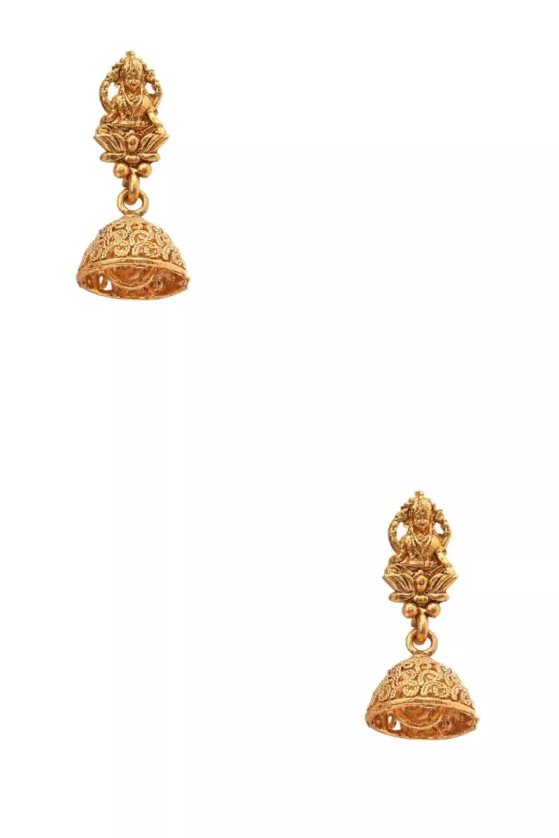 Pearls Lakshmi Design Necklace Set for Women - 1,Gold, 24 Inch - Image 4