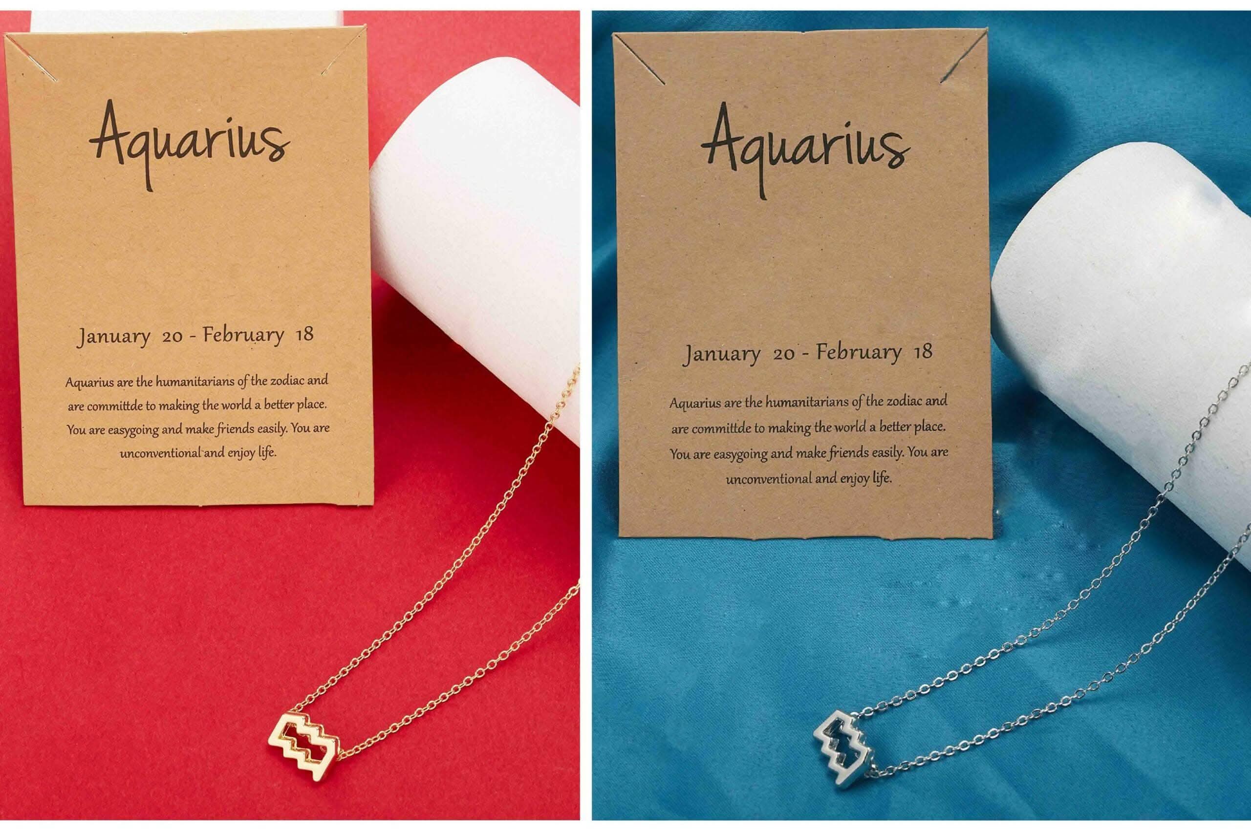 Pinapes Zodiac Pendant Necklace Stylish Star Sign Gift for Women and Girls