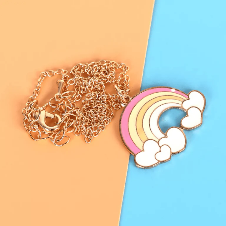 Pinapes Rainbow Pendant Chain – Colorful Fashion Necklace for Girls & Women - Image 4