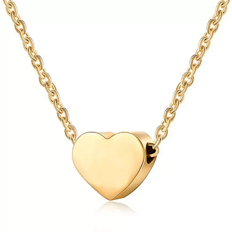 Pinapes Heart Shape Pendant Necklace For Women And Girls With Extendable Chain (pack of 2)