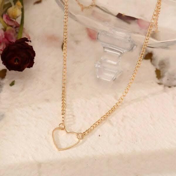 Pinapes Stunning Gold Plated Minimal Heart Choker Necklace for Women and Girls (pack of 2) - Image 2