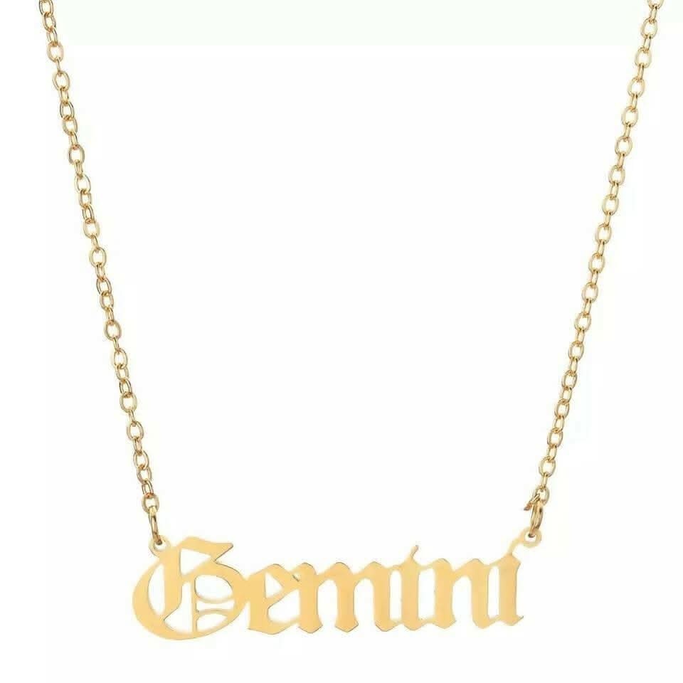 Pinapes Zodiac Pendant Symbol Zodiac Sign Necklace For Women & Girls