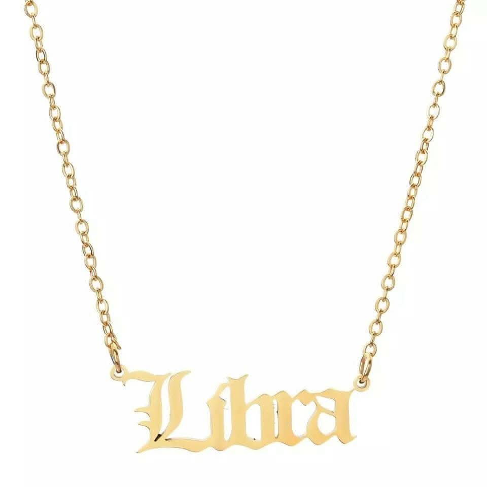 Pinapes Zodiac Star Sign Constellation Jewellery Necklace Pendant for Women and Girls
