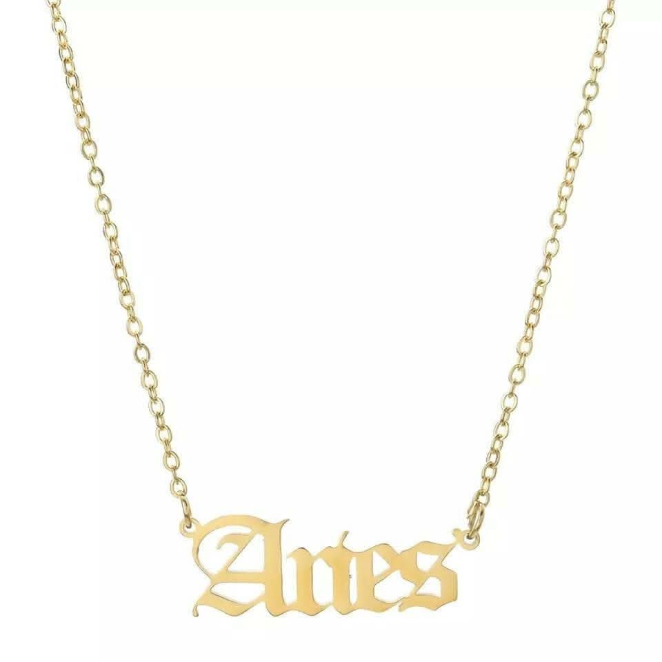 Pinapes Zodiac Star Sign Constellation Jewellery Necklace Pendant for Women and Girls
