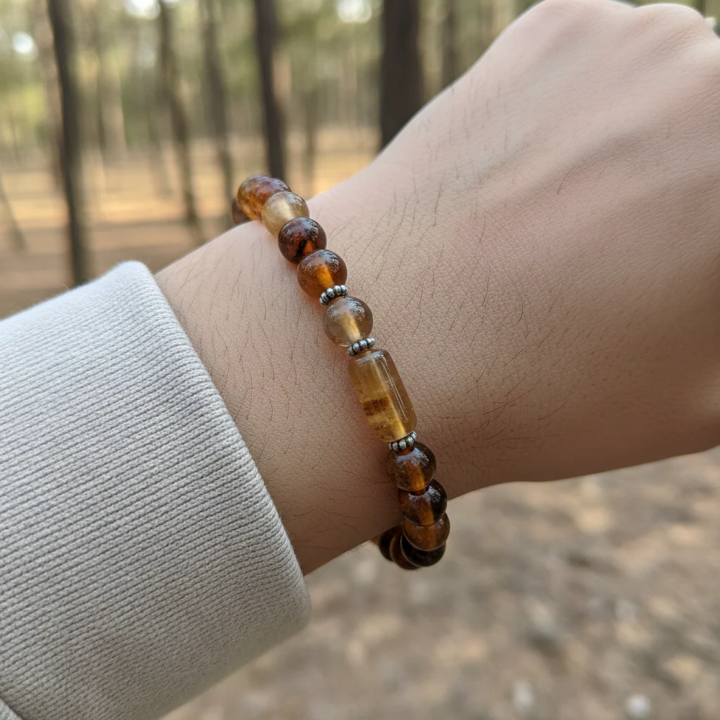 Pisces Rashi Bracelet (Meena Rashi-మీనా రాశి)– Semi Precious Gemstone Beaded Bracelet for Energy, Strength & Positivity - Image 6