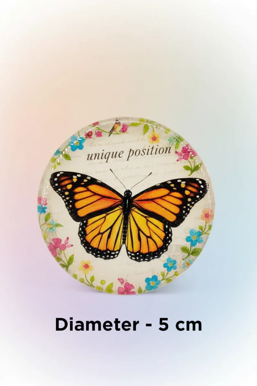 Plastic Magnetic Fridge Sticker (Butterfly Printed) - 1 Pc (Assorted colors) - Image 5
