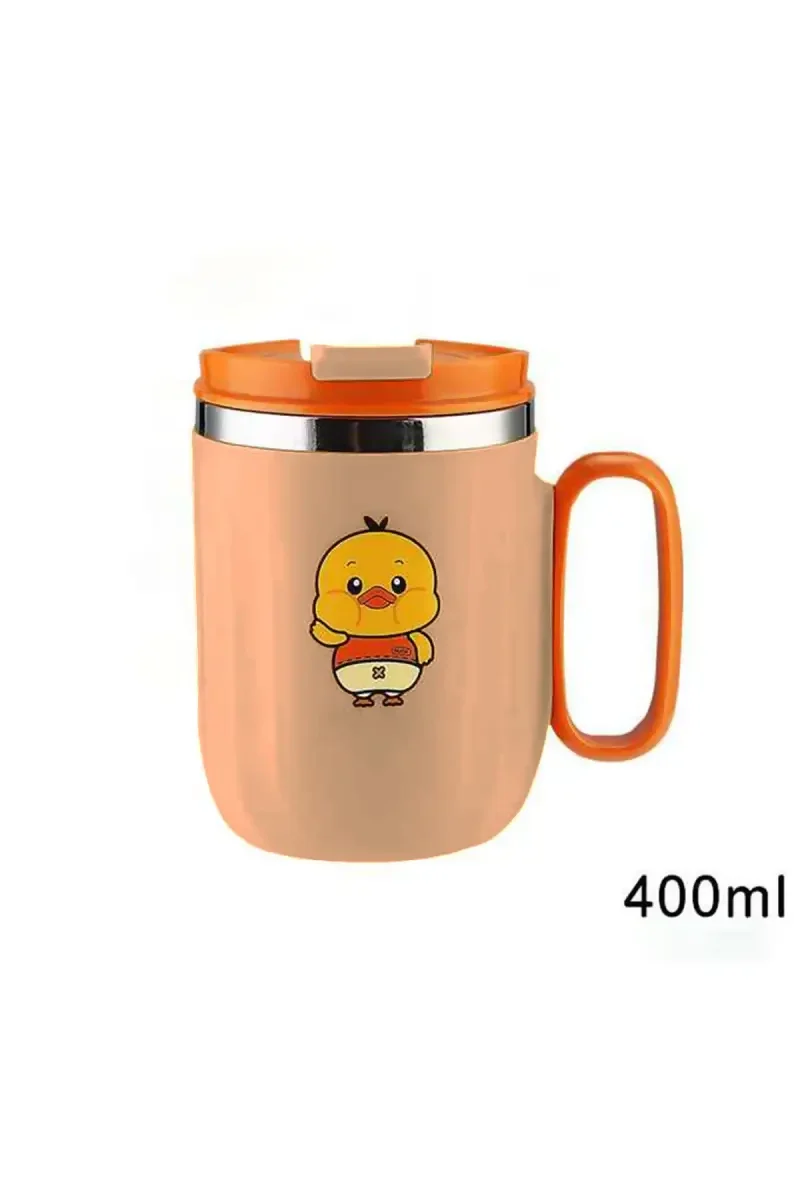 Plastic & Stainless Steel Mug with Lid - 400ml - Image 3