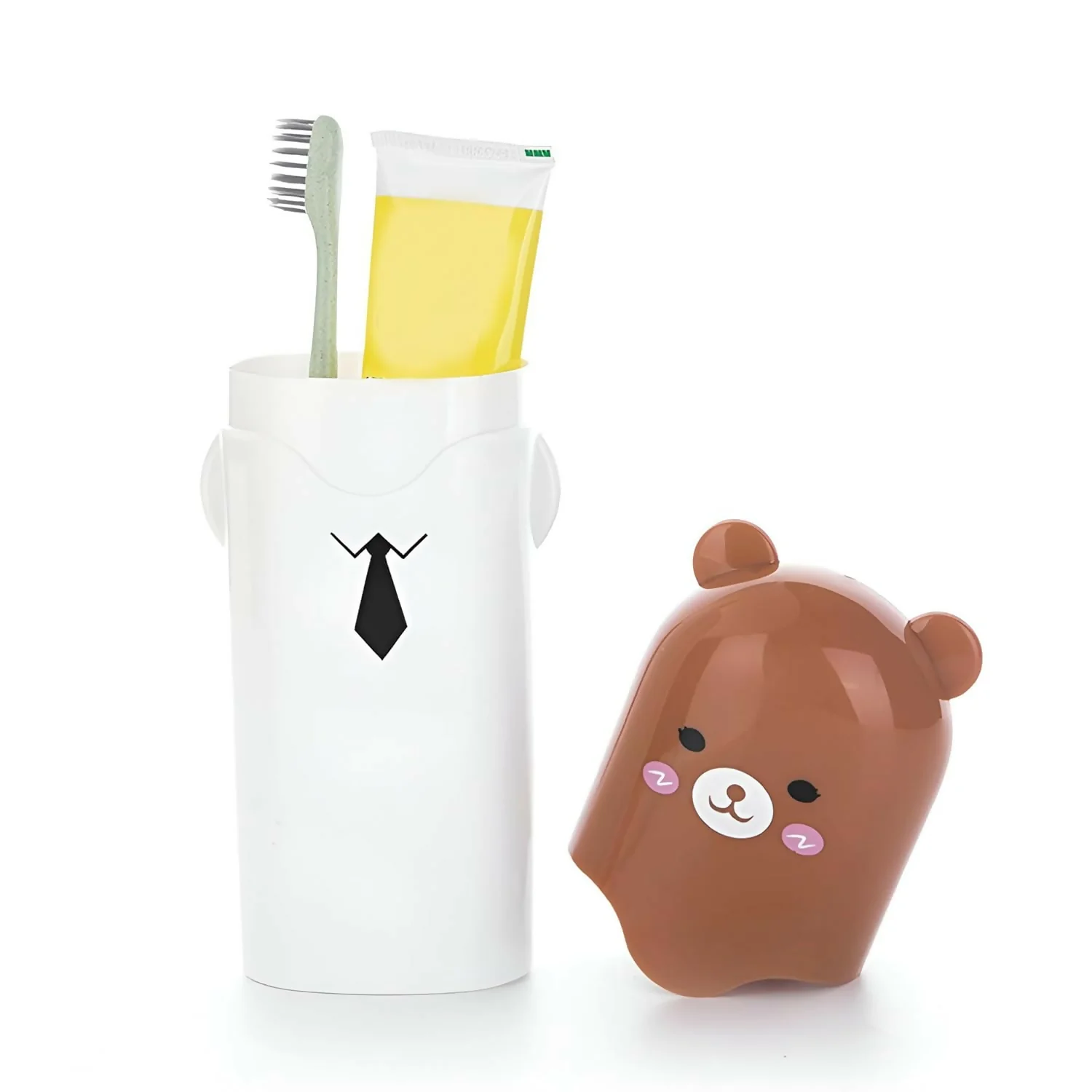 Portable Cartoon Toothbrush Holder for Cute Travel & Camping Storage Case for Bathroom Use - Image 5
