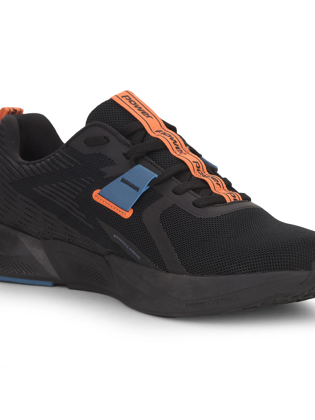 Power Men Black Lace-up Oxford Sports Shoes - Image 5