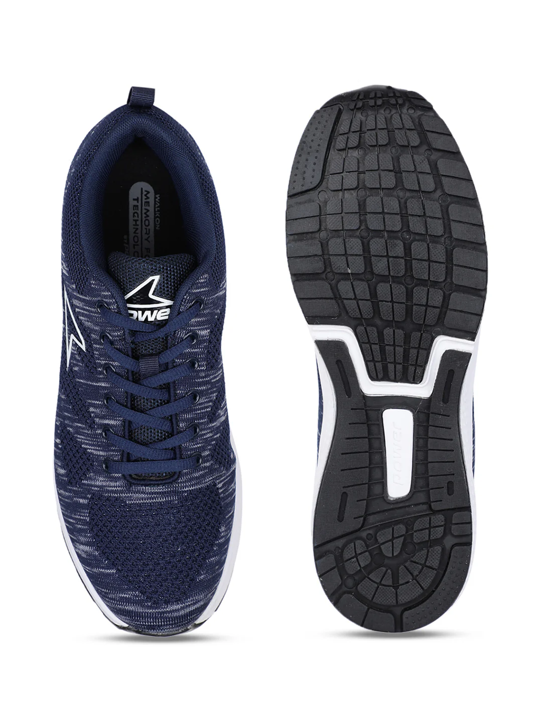 Power Men Blue Lace-up Oxford Sports Shoes - Image 4
