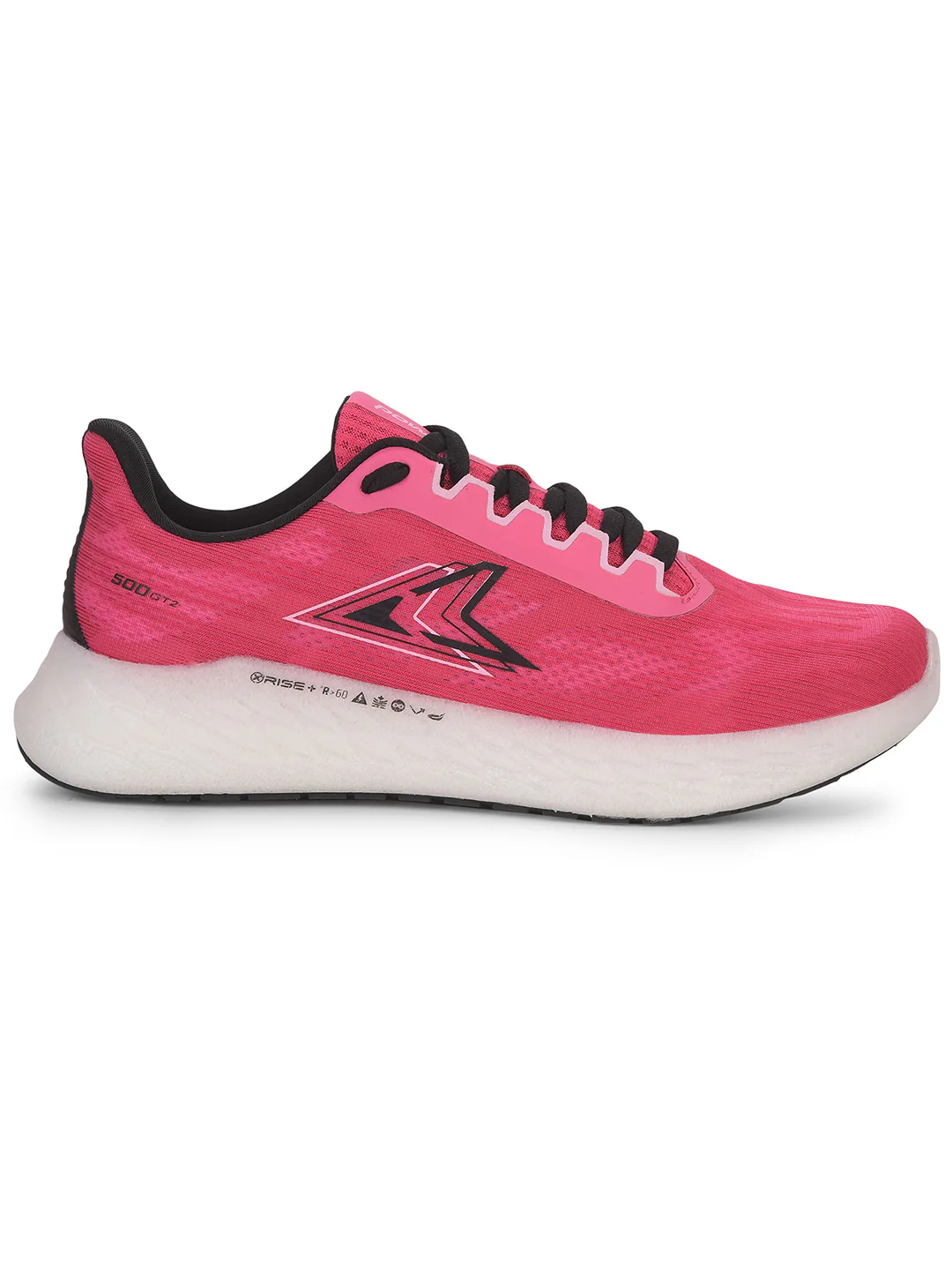 Power Women Red Lace-up Oxford Sports Shoes - Image 2