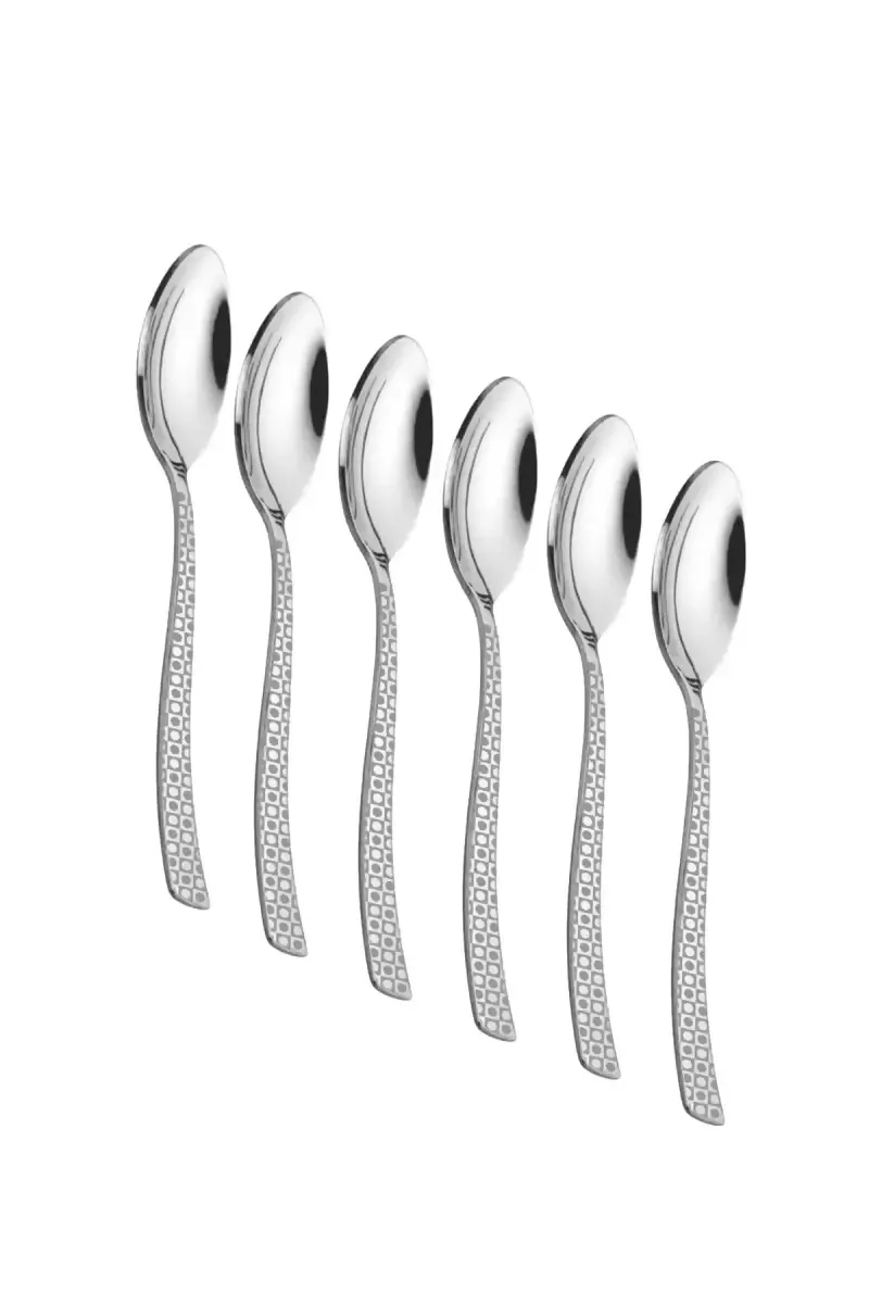 Prabha Stainless Steel Allure Dessert Spoon Set - 18cm - Image 4