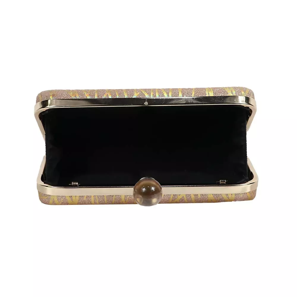 Printed Box Clutch With Chain - Image 5