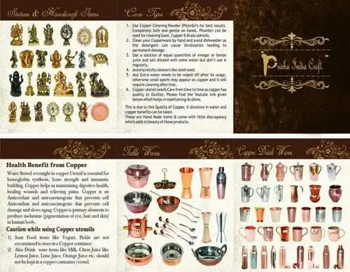 Pure copper hammered traditional design copper thali (12 inch) | PRISHA INDIA CRAFT - Image 5