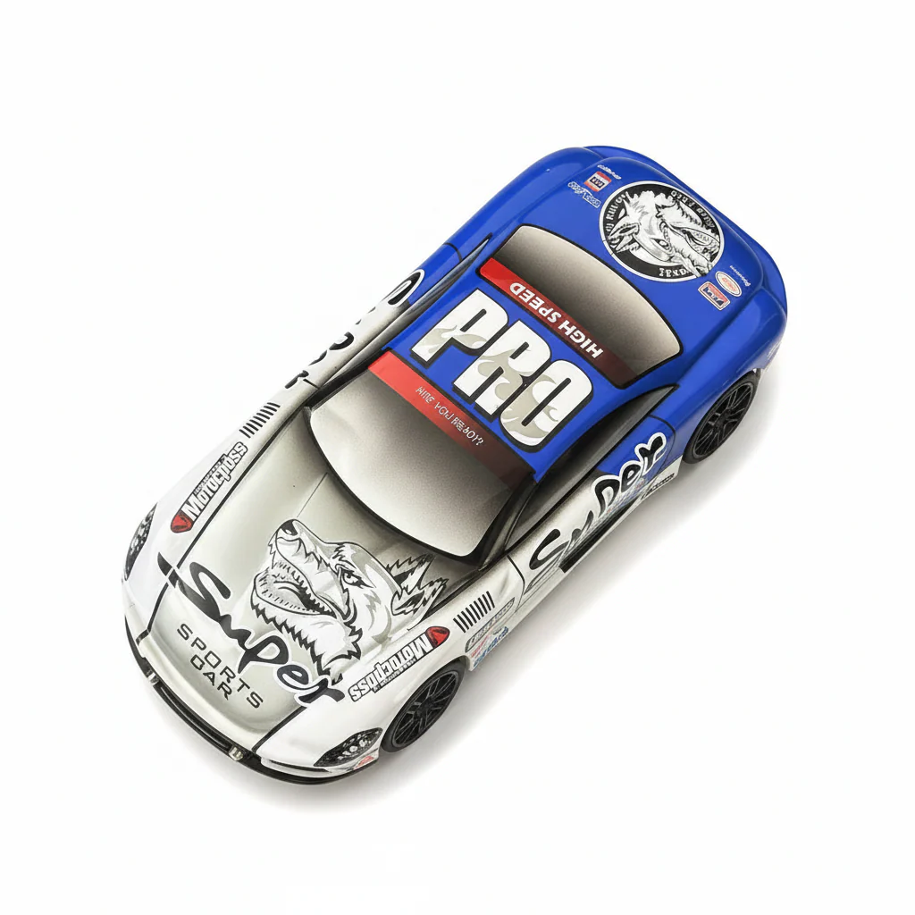 Qips Printed Double Layered Car Design Pencil Case | High-Speed Sports Car Style Stationery Pouch for Kids (Blue) - Image 8