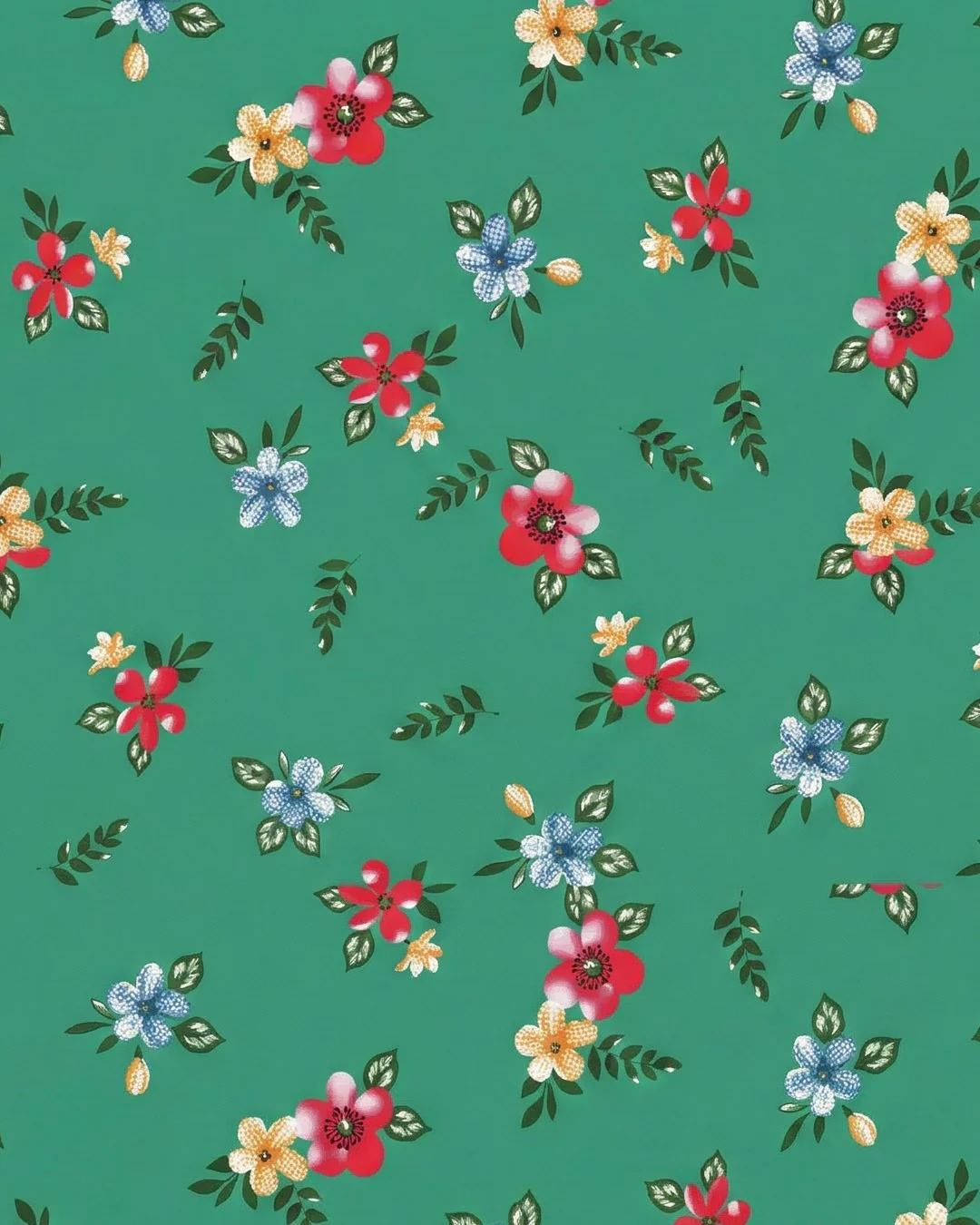 Quirky Home Coral Collection Double Bedsheet with 2 Pillow Cover - Green - Image 6