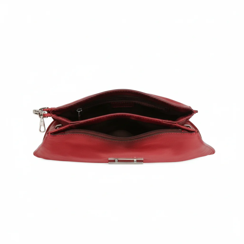 Red Embellished Designer Clutch For Functions - Image 4