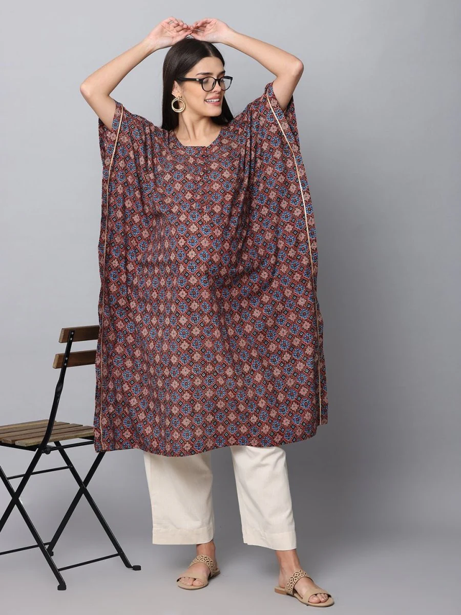 Rudra Maternity and Nursing Kaftan Kurta Set - Image 4