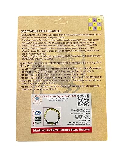Sagittarius Rashi Bracelet (Dhanu Rashi-ధనుస్సు రాశి)– Semi Precious Gemstone Beaded Bracelet for Energy, Strength & Positivity - Image 11