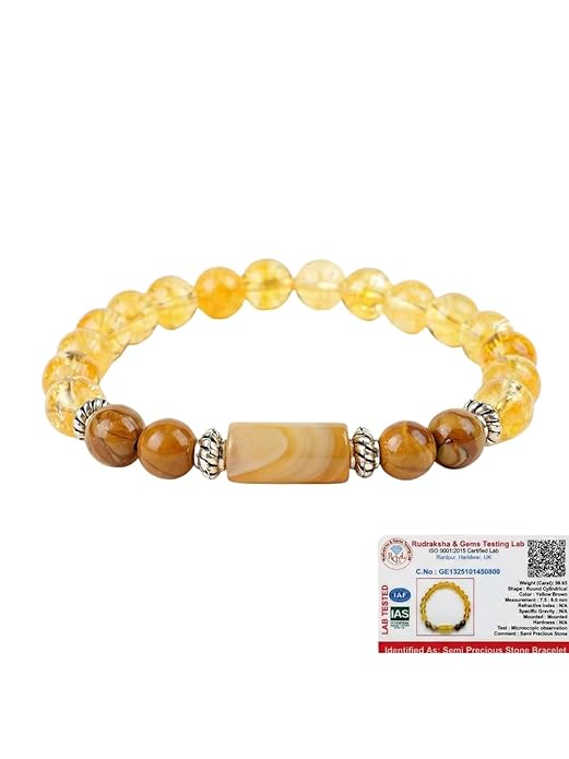 Sagittarius Rashi Bracelet (Dhanu Rashi-ధనుస్సు రాశి)– Semi Precious Gemstone Beaded Bracelet for Energy, Strength & Positivity - Image 3