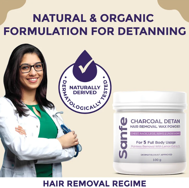 Sanfe Charcol Detan Hair removal powder - Image 5