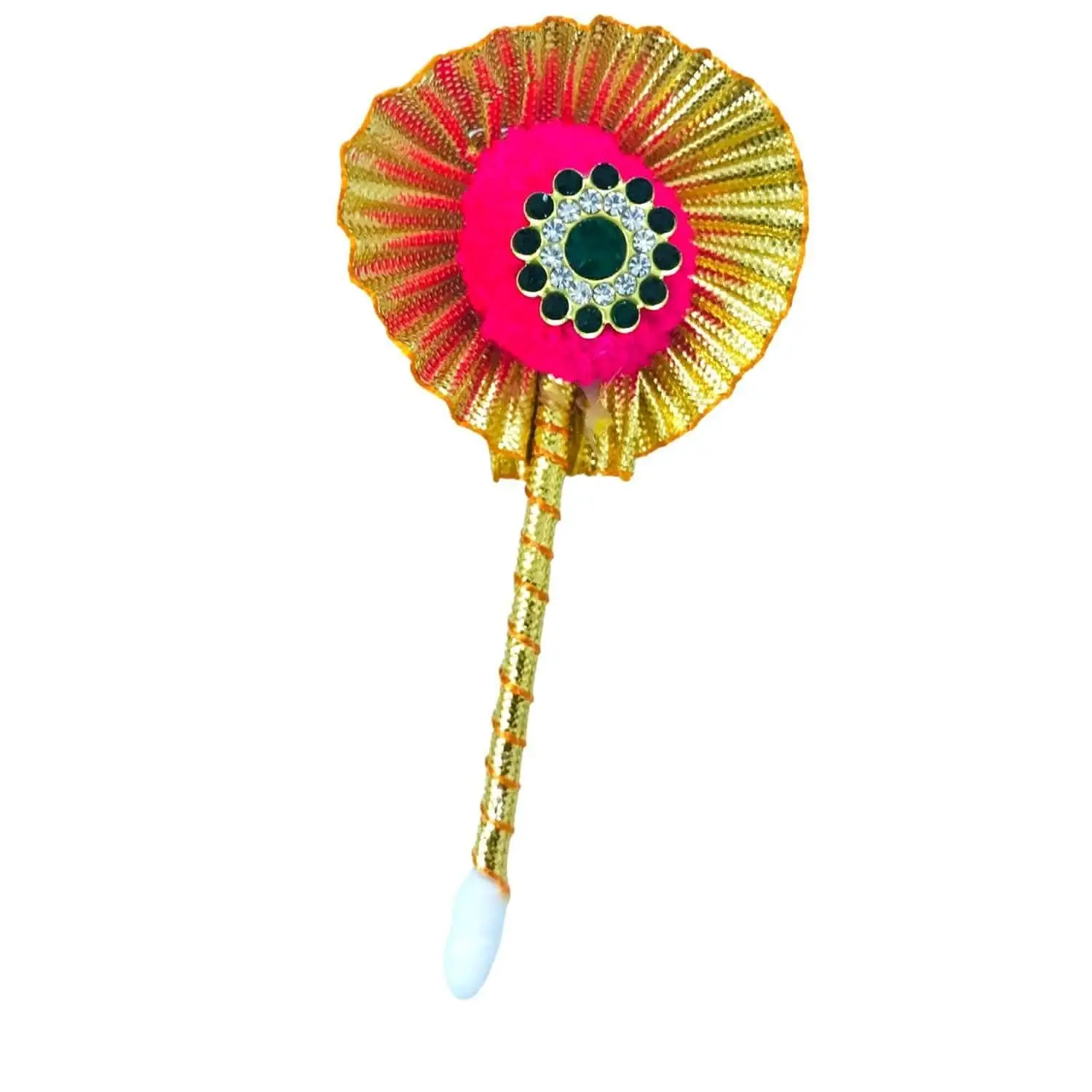 Santarms fancy sindoor box for gift with tilak stick (gold) - Image 3