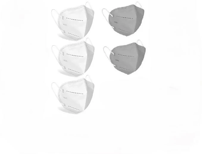 Sante N-95 mask - 3 White, 2 Grey (combo pack)