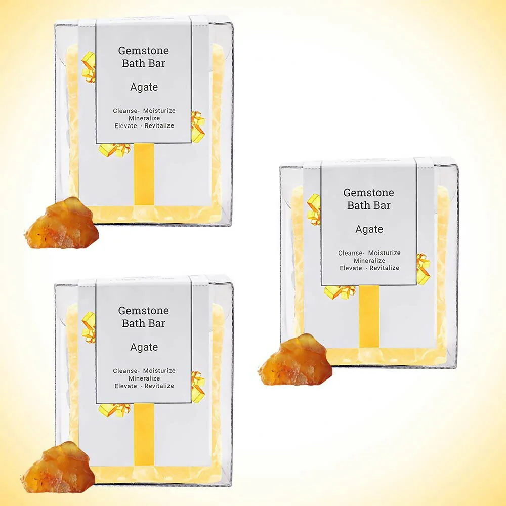 Seer Secrets Gemstone Agate Bath Soap for Glowing Skin Skin brightening & Moisturized 161 GM (PACK OF 3) - Image 2