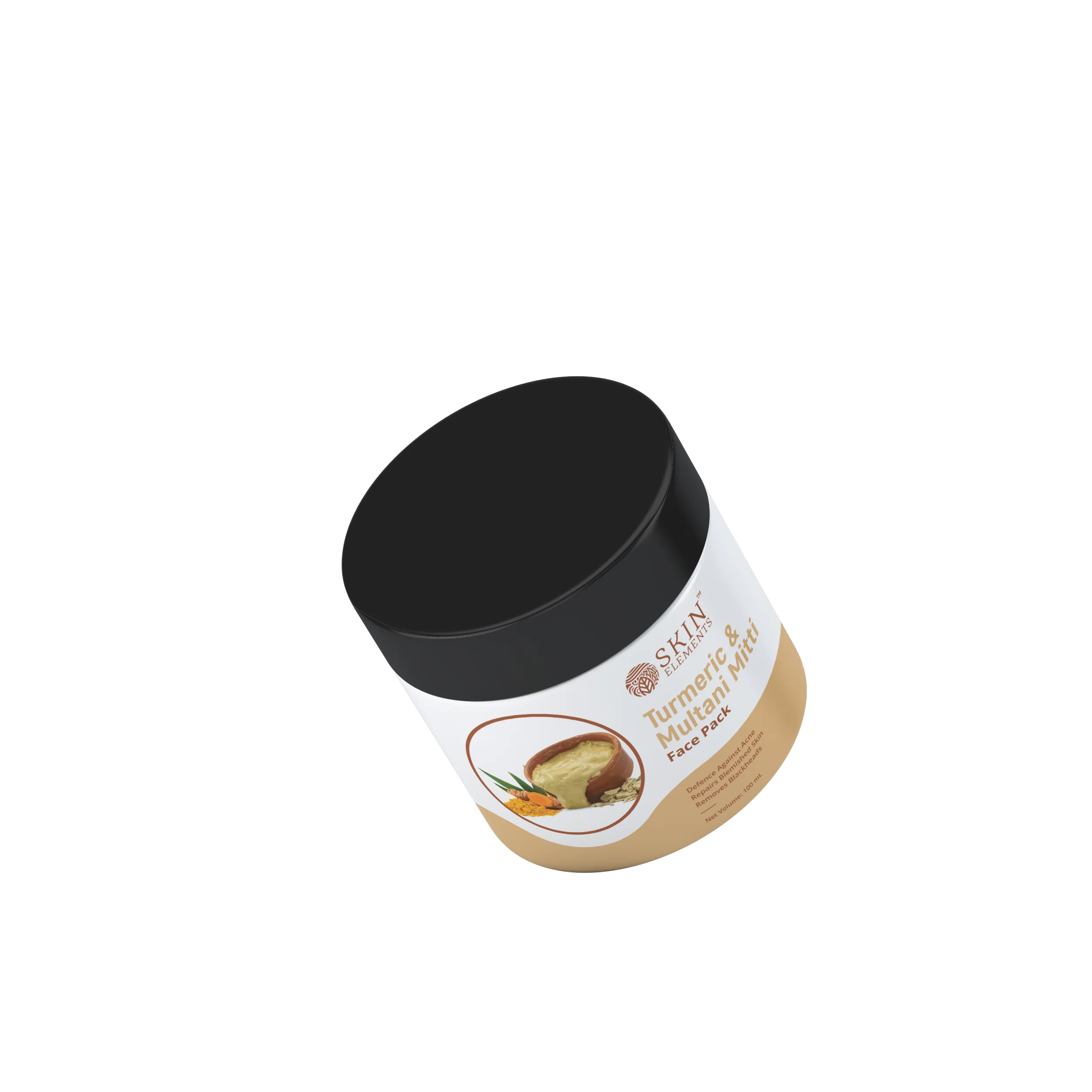 Skin Elements Turmeric (Haldi) & Multani Mitti Face Mask Pack | Ubtan Face Pack | Acne & Blackheads removal - Image 5